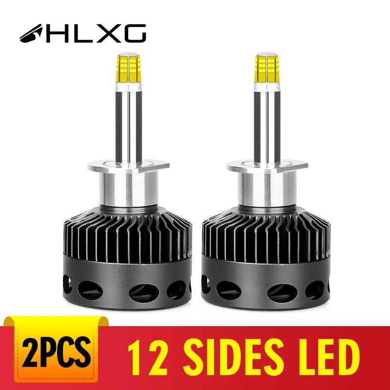 Hlxg HID D1S D2S 3D светодиодный головной светильник 18000LM H1 H7 H8 H11 HB3 9005 HB4 9006 50 Вт