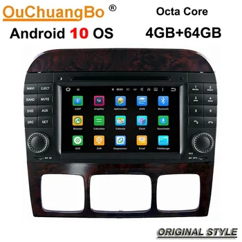

Ouchuangbo PX5 android 10.0 car stereo radio for Benz W220 S500 1998-2005 head unit gps navigation dvd player 8 core 4GB+64GB