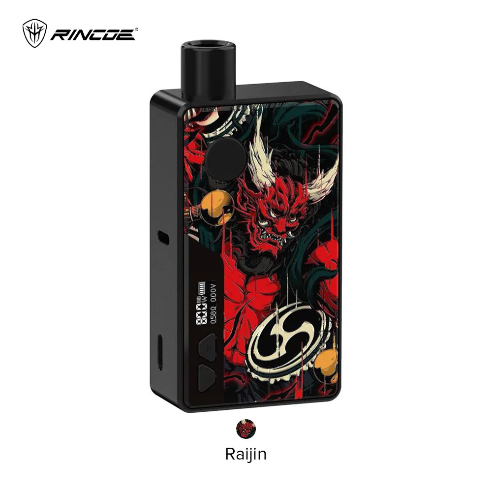 Ринкоу манто AIO 80 Вт комплект нет 18650 батарея 3 мл для RBA катушки 0.3ohm 1.2ohm электронная сигарета VS Smoant Pasito Pod Комплект - Цвет: Raijin