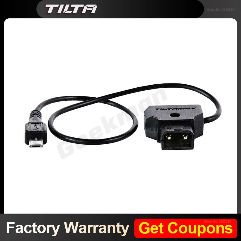 Tilta Nucleus-Nano P-TAP Auf Micro USB Motornetzkabel – 33,7 Cm, Für Stromversorgung Des Follow Focus Motors