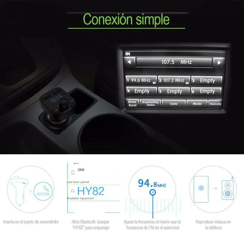 Bluetooth fm-передатчик беспроводной радио плеер MP3-плеер двойной USB Автомобильный плеер