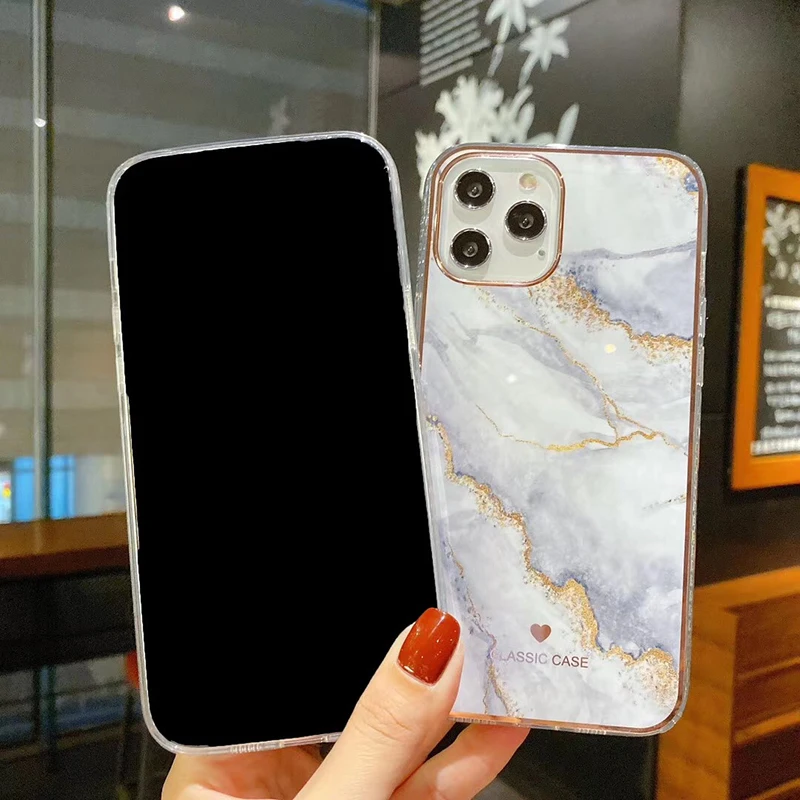 iPhone 12 Pro max Marble glass Phone Case