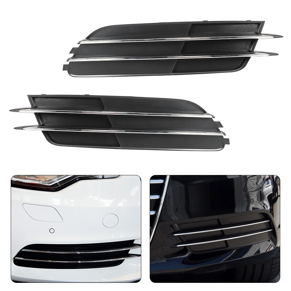 1 Pair Front Fog Light Frame Cover Lamp Grille 4GD807681/4GD807682 Fit for Audi A6 C7 Sedan/Avant Pre-Facelift 2012-2015 | Автомобили и