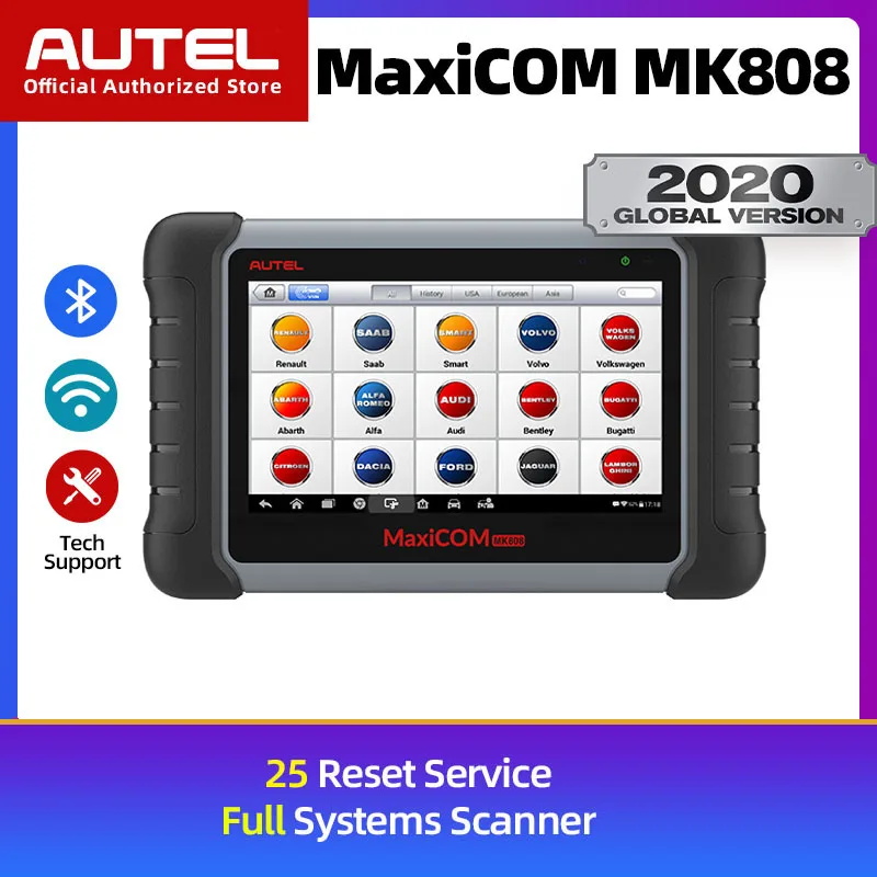 Autel MaxiCOM MK808 MX808 диагностический сканер автоматический инструмент полная система
