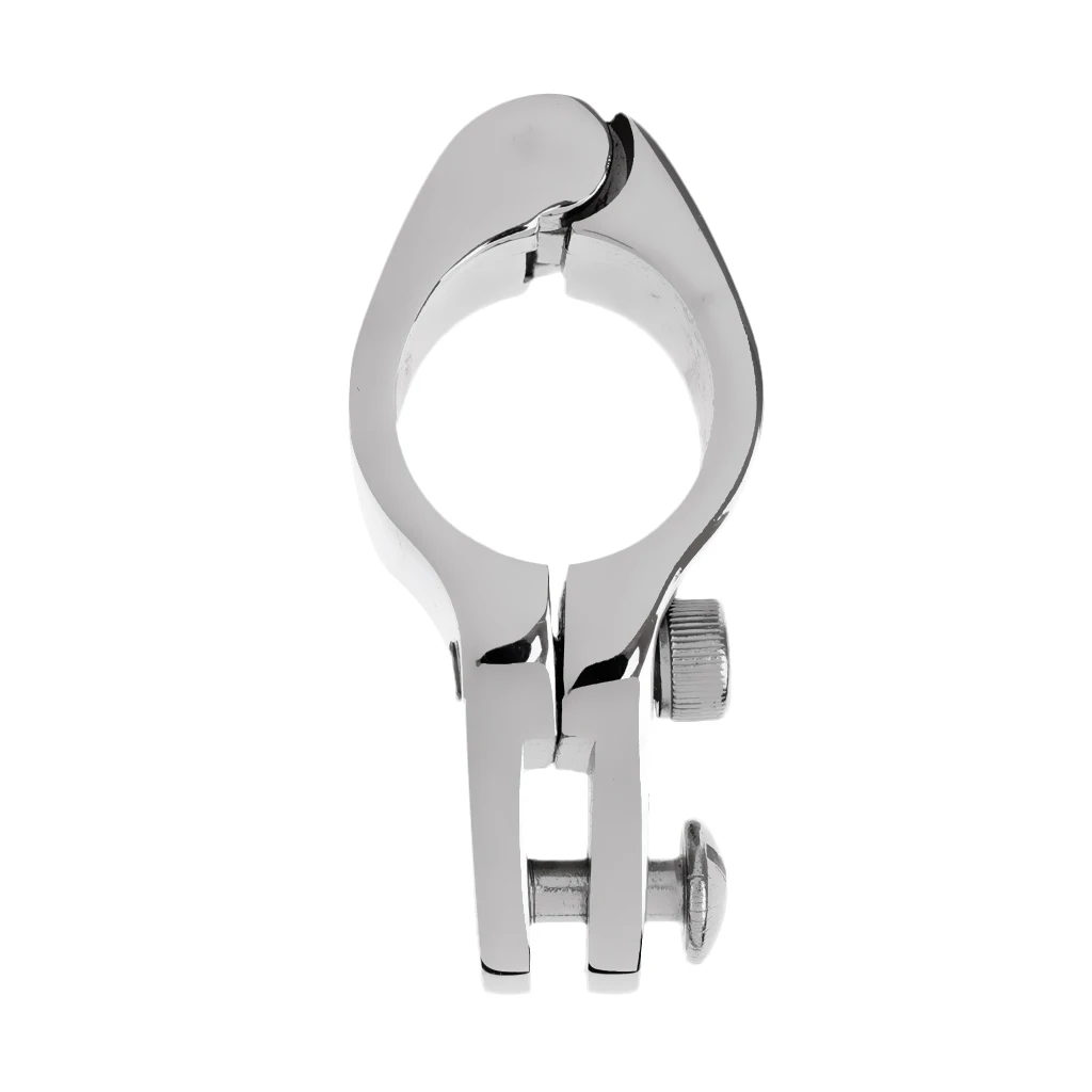 Heavy Dudy 316 Stainless Steel Bimini Top  Hinged Jaw Slide Cam Clamp, Boat Yacht Fitting for 1 inch  Tube Pipe, Silver