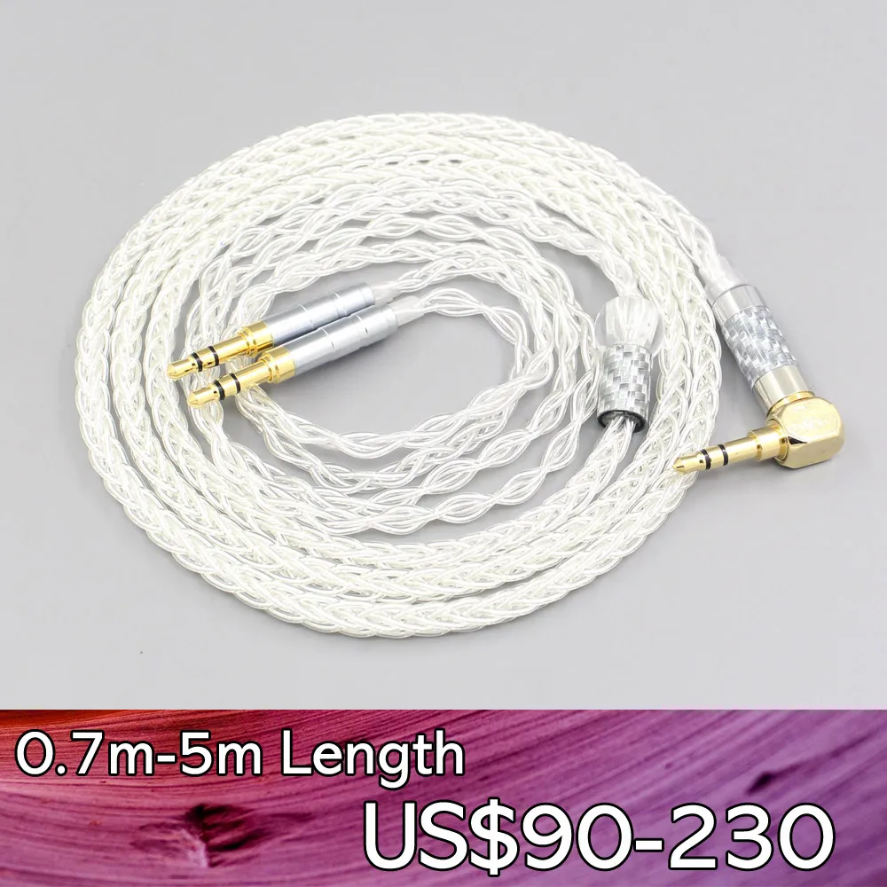 LN006429 99 XLR Pure Silver 8 Core Headphone Cable For Pioneer Amiron