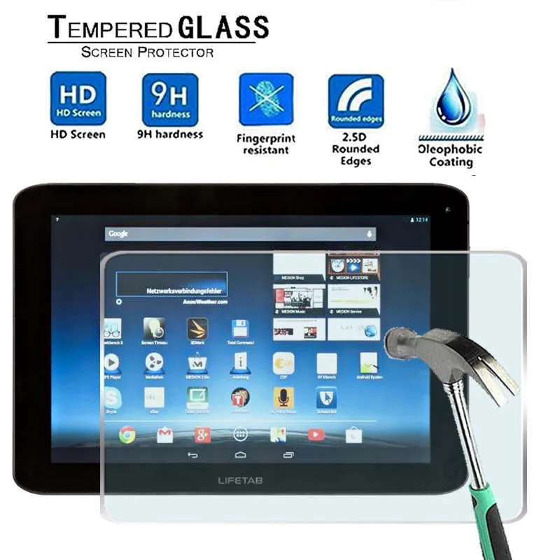 ДЛЯ Medion LifeTab E10318 MD98595 10 1 &quot Премиум планшет 9H Закаленное стекло Защитная пленка