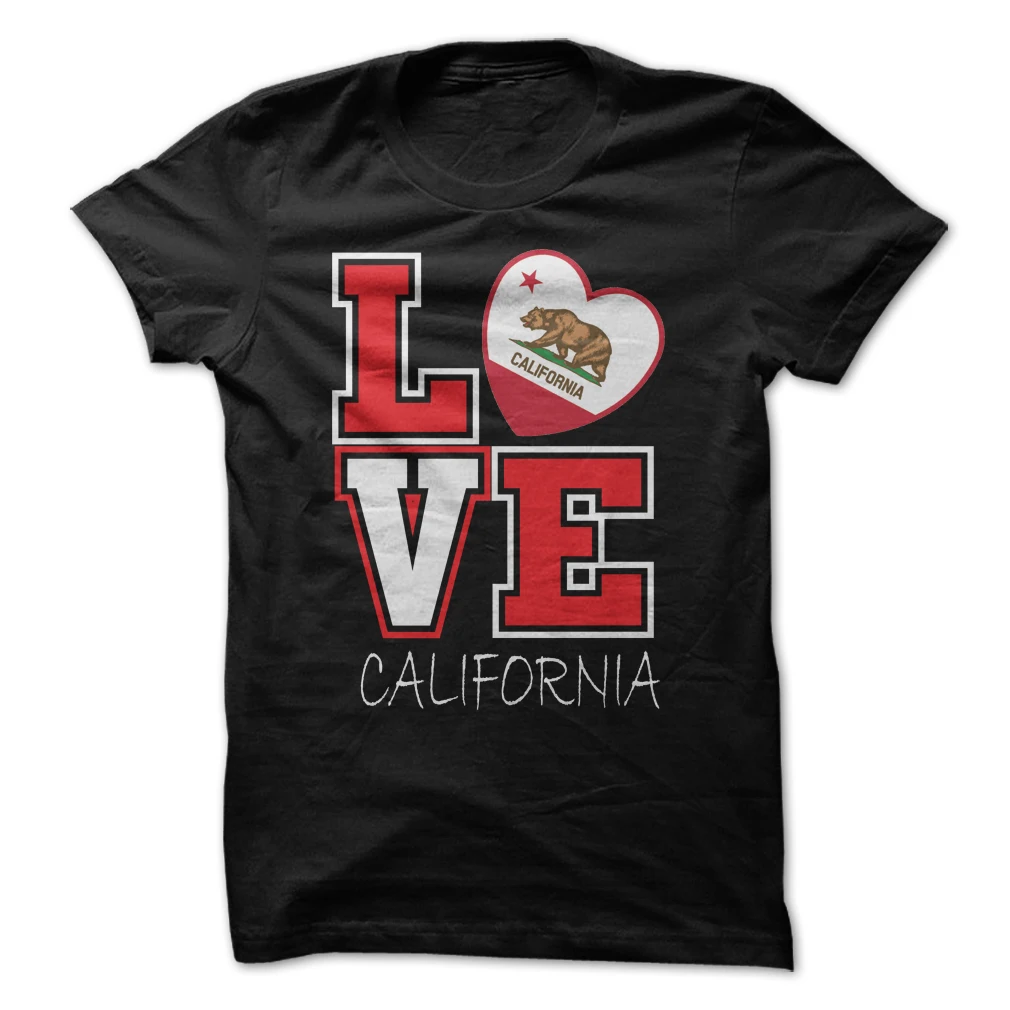 Женская футболка Love California Flag | одежда