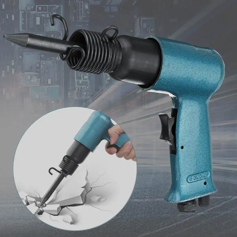 

Professional Handheld Pistol Gas Shovels Air Hammer Small Rust Remover Pneumatic Tools with 4 Chisels