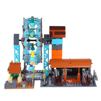 

827Pcs Shooting Game Scene Island Amusement Park Building Blocks With Car Weapon Supply Box For Children Educational Toys Gift