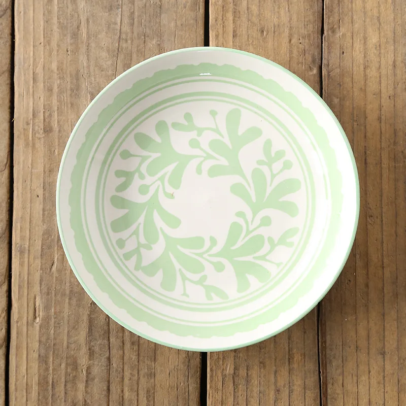 Гироборд с колесами 8 дюймов творческий Nordic Стиль Цвет печать подглазурная Керамика набор посуды для дома круглый глубокий еда тарелка наборы для ухода за кожей - Цвет: J