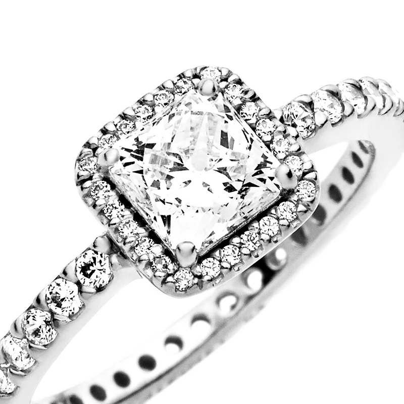 CUTEECO Fashion Eternal Elegance Silver Color Finger Wedding Ring for Women Simple Shiny Stacked Ring Engagement Jewelry - Image 5