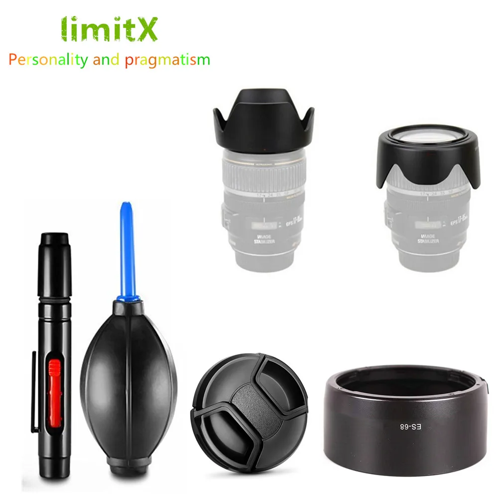 

ES68 Lens Hood Cap Cleaning pen Air Blower for Canon EF 50mm f/1.8 STM Lens EOS 6D Mark II 4000D 2000D 80D 77D 800D 750D 700D