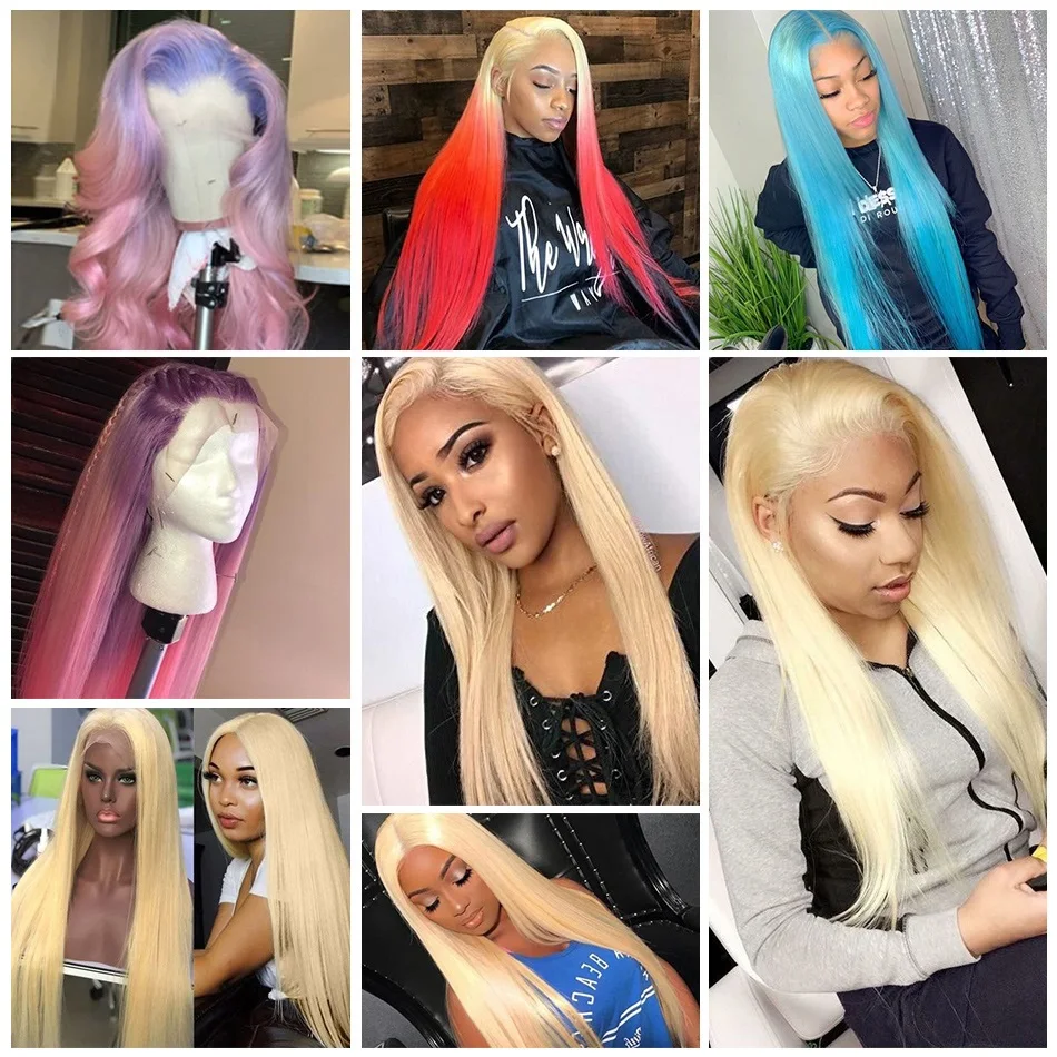 Rcmei 13x4 Glueless 613 Honey Blonde Lace Front Wig Brazilian Straight Lace Front Human Hair Wigs Pre Plucked Lace Remy Wig 150% 6 Rcmei 13x4 Glueless 613 Honey Blonde Lace Front Wig Brazilian Straight Lace Front Human Hair Wigs Pre Plucked Lace Remy Wig 150% 6