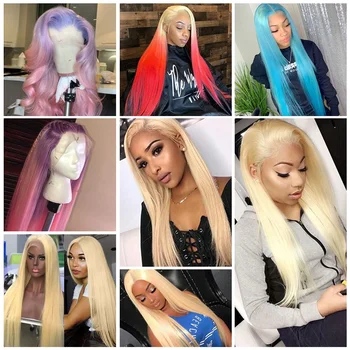 Rcmei 13x4 Glueless 613 Honey Blonde Lace Front Wig Brazilian Straight Lace Front Human Hair Wigs Pre Plucked Lace Remy Wig 150% 6
