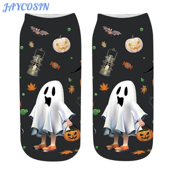 

JAYCOSIN 2019 Socks Women Men Unisex Halloween Funny 3D Fashion Printed Casual Socks Cute Low Cut Ankle Socks Short Socks 821