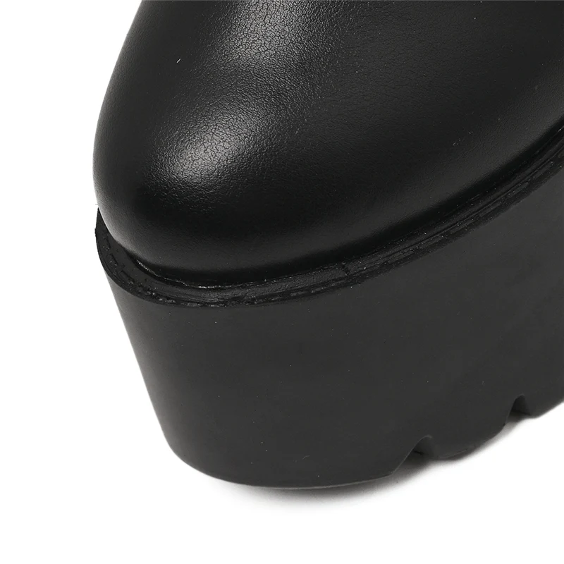 Platform 5cm Women Luxury Booties Boots Cowgirls 14cm High Thick Heels Fetish Shoes Fall Boots Leather black White Botines