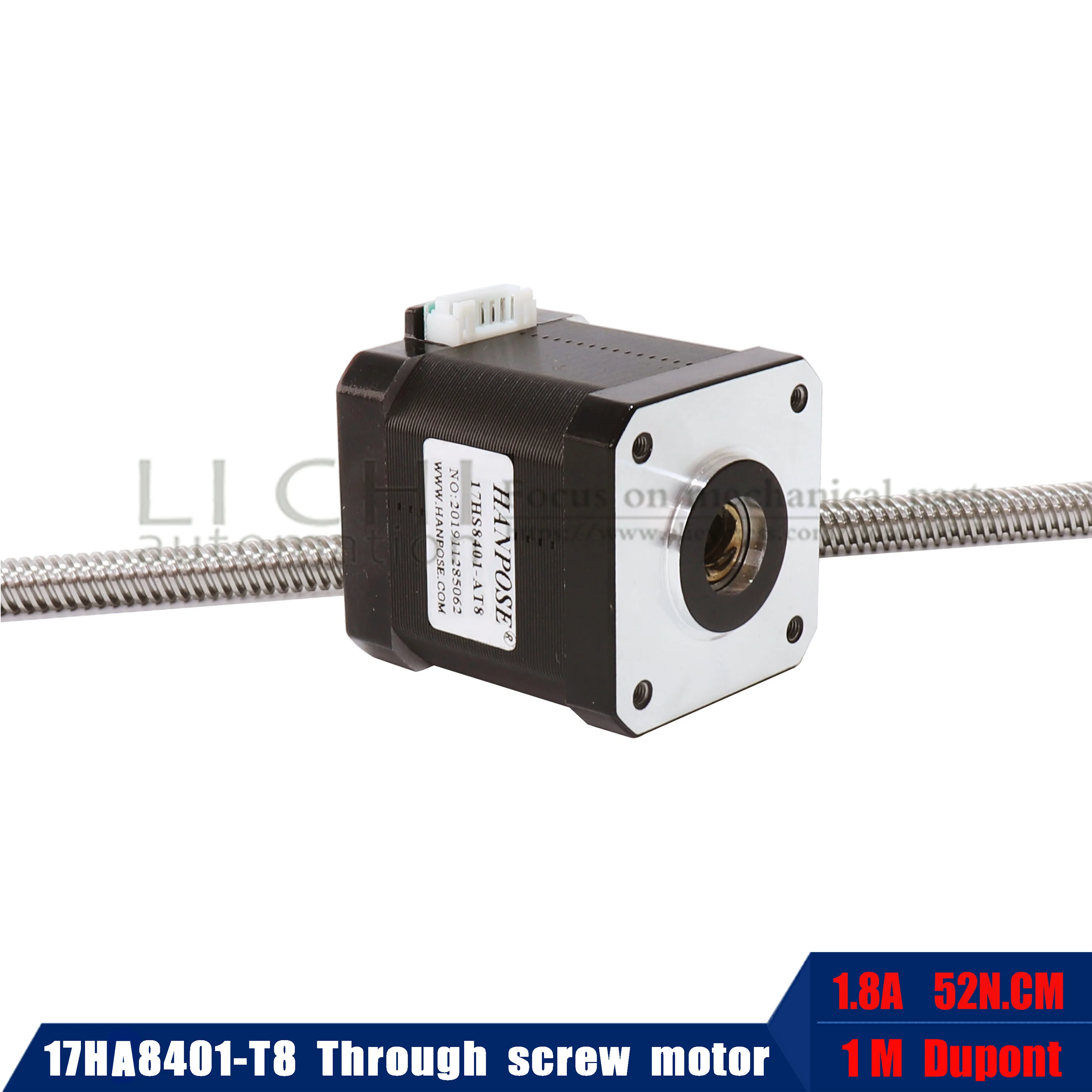 NEMA17 42 Мотор 2-фазный 150 мм линейный 17HA8401-T8*2 винтовой шаговый двигатель