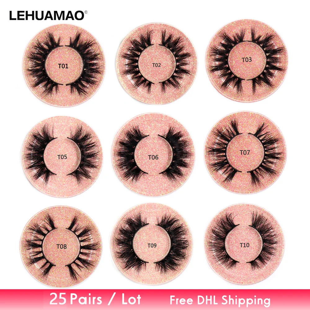 

Free DHL 25pairs Eyelashes 3D Mink Lashes Handmade Mink Dramatic Lashes cruelty free reusable lashes soft cross lashes wholsale