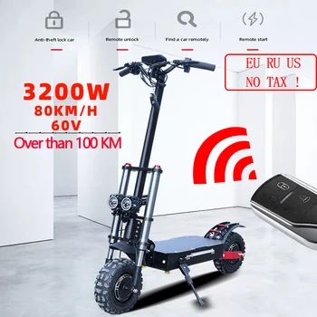 

Electric Scooter 3200W 60V Foldable Electric Skateboard for Adults 11inch Off Road Tire Escooter Adulto Monopattino Elettrico