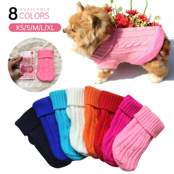 

Winter Pet Dog Cat Knitted Clothes Puppy Kitten Knitted Clothes Warm Sweater Coat Pets Clothes