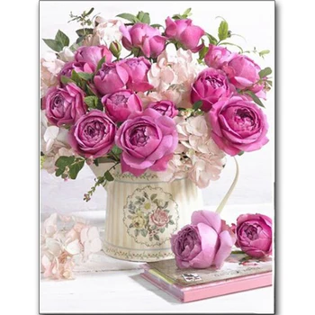 

New 5d diy Diamond Painting rose flower Scenery Diamond Embroidery Cross stitch Full drilling Valentine's Day gifts