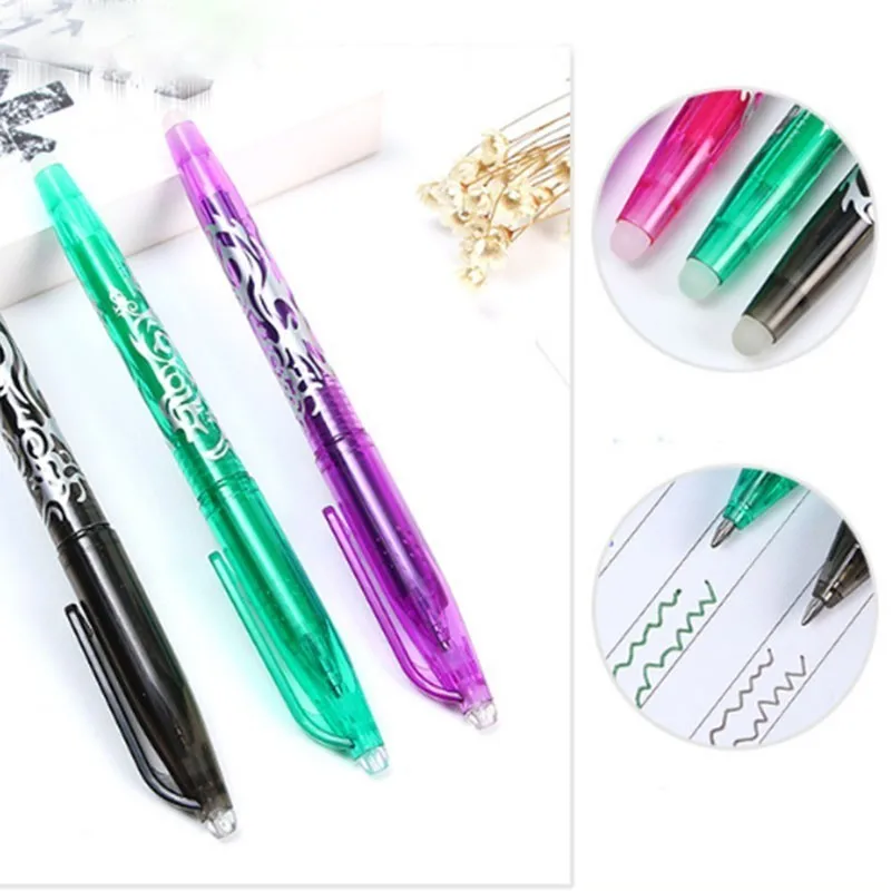 8 цветов стираемая ручка для рисования гелевая ручка заправка школьные канцелярские принадлежности