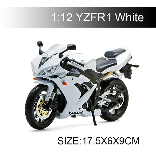 Модель мотоцикла Maisto YZF R1 YZ450F, модель 1:12, модель металлического литья под давлением, миниатюрная гоночная игрушка для коллекции подарков - Цвет: YZF R1 White