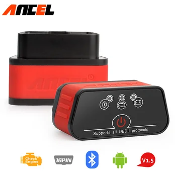 

Original Ancel iCar2 icar 2 Bluetooth ELM327 V1.5 OBD2 Scanner For Android Phone Code Reader Diagnostic Automotive Scanner Tool