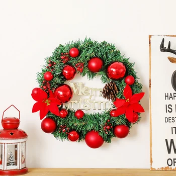 

Wall Christmas Garland Ornament Holiday Decoration 30CM PVC+Plastic Props