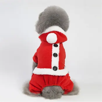 

Pet Dog Christmas Santa Costume Clothes Cosplay Clothes Autumn Winter Warm Party Holiday Pug Chihuahua Wear Supplies