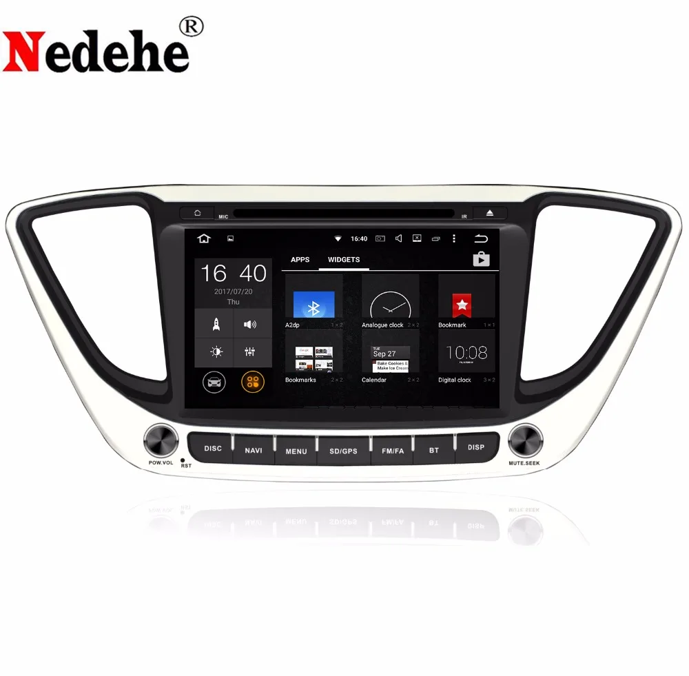 Восьмиядерный 4G RAM 1024*600 Android 9 0 автомобильный DVD GPS навигатор для Hyundai Verna Solaris