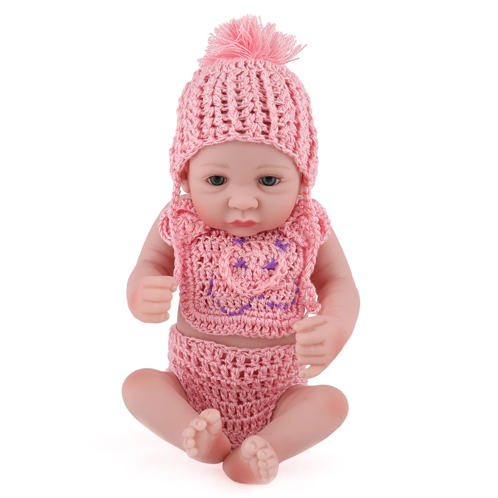 NPKDOLL Куклы реборн Игрушки девочка 10 дюймов девочка подарок силиконовый Полный винил Младенцы реалистичные новорожденный розовый детский комбинезон
