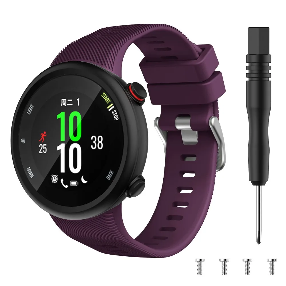 Силиконовый ремешок для Garmin Forerunner 45 45 s, умный ремешок для часов, спортивный сменный Браслет, цветной браслет Correa с инструментом