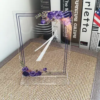 

10pcs table place card custom numbers with holder wedding decoration clear acrylic card