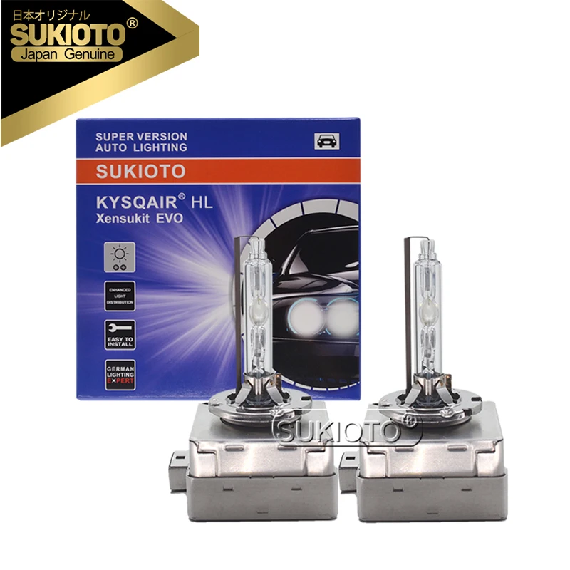 

2PCS SUKIOTO JAPAN GENUINE 55W D3S D1S Xenon Standard Light Bulbs 35W D2S D4S Car HID Headlight Lamp Kit 66140 66240 66340 66440