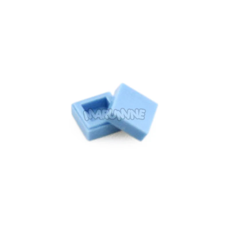 MARUMINE 1000 шт. 1x1 плитки блоков оптом аксессуары кубики Moc игрушки 3070 совместим со всеми основными брендами для детей здания - Цвет: Небесно-голубой