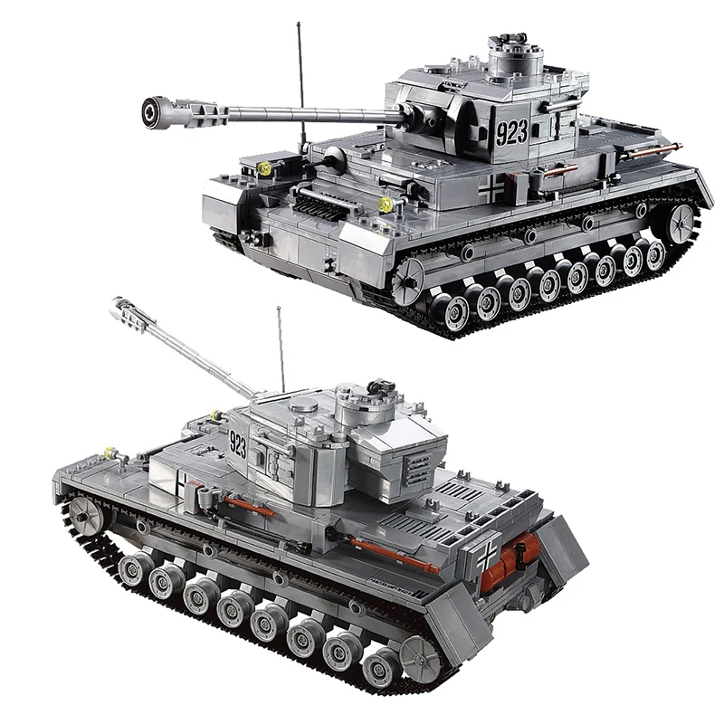 1193 Pcs Military Building Blocks WW2 Tiger King Tank Sets Figures Bricks Toys 