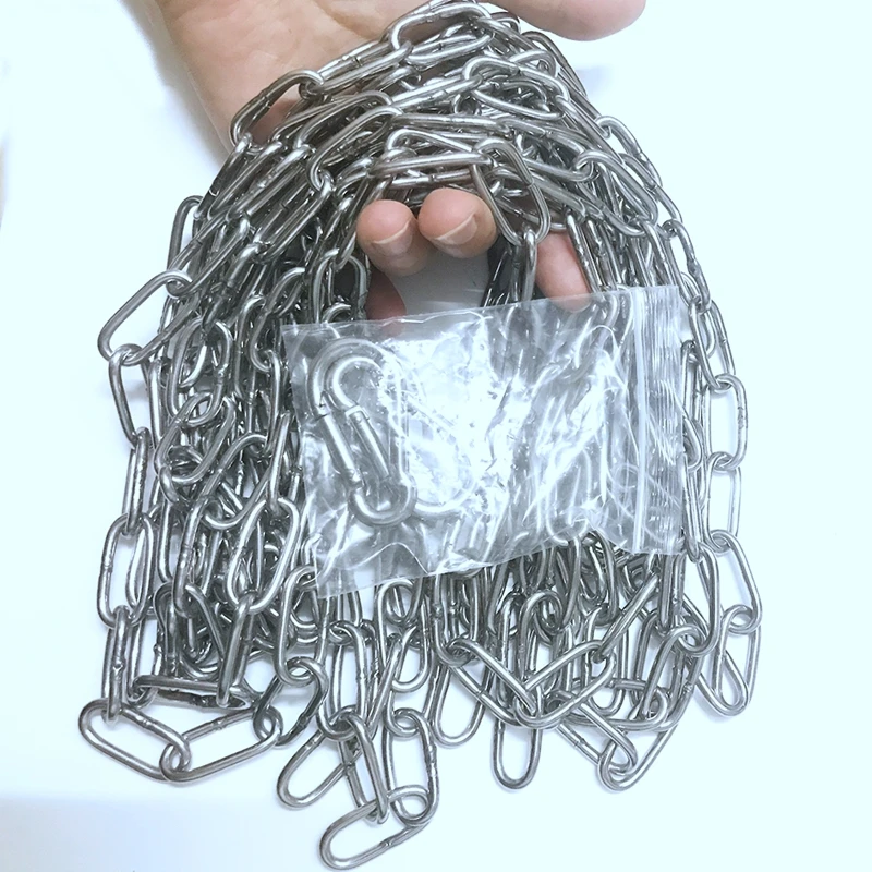 304 stainless steel chain 1.2mm 5m 10m thick iron chain pet dog chain hoop chain chandelier chain hanging chain clothes chain