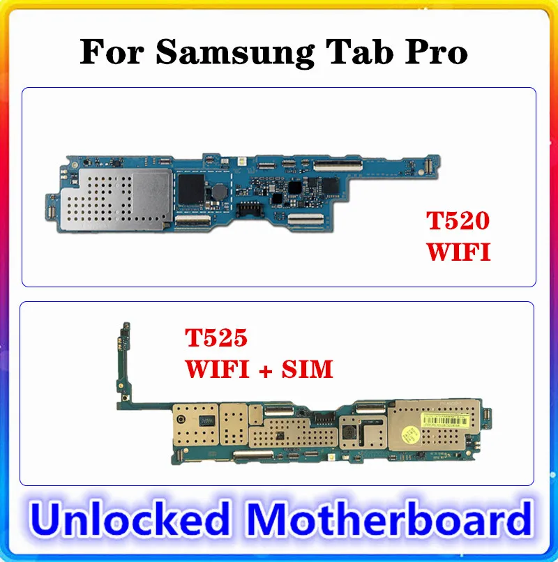 100% оригинальная материнская плата для Samsung Galaxy Tab Pro T520 T525 16 Гб WiFi / SIM Android OS
