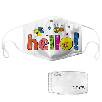 

Customized Cartoon Anime Print Mask Mouth Breathbale Reusable Filter Face Mouth Mask for kids women men