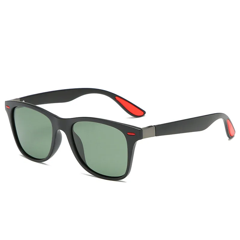 XojoX, классические модные квадратные поляризованные солнцезащитные очки для мужчин и женщин, очки для вождения, уличные очки, UV400 - Цвет линз: black green