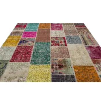 

Handmade Natural Vintage Patchwork Area Rug 245x307 Cm-8'0''X10'1''