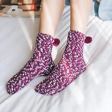 Осенне-зимние женские теплые носки коралловые бархатные Флисовые женские повседневные женские пушистые домашние носки