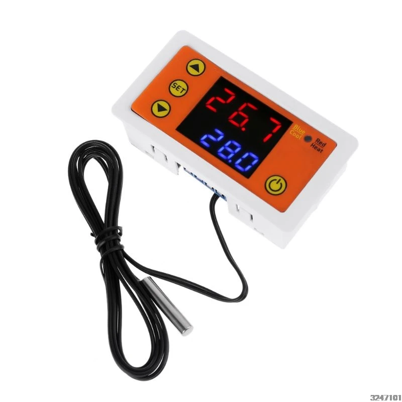 AC110V-220V DC12V термостат Отопление охлаждения регулятор температуры с зуммером