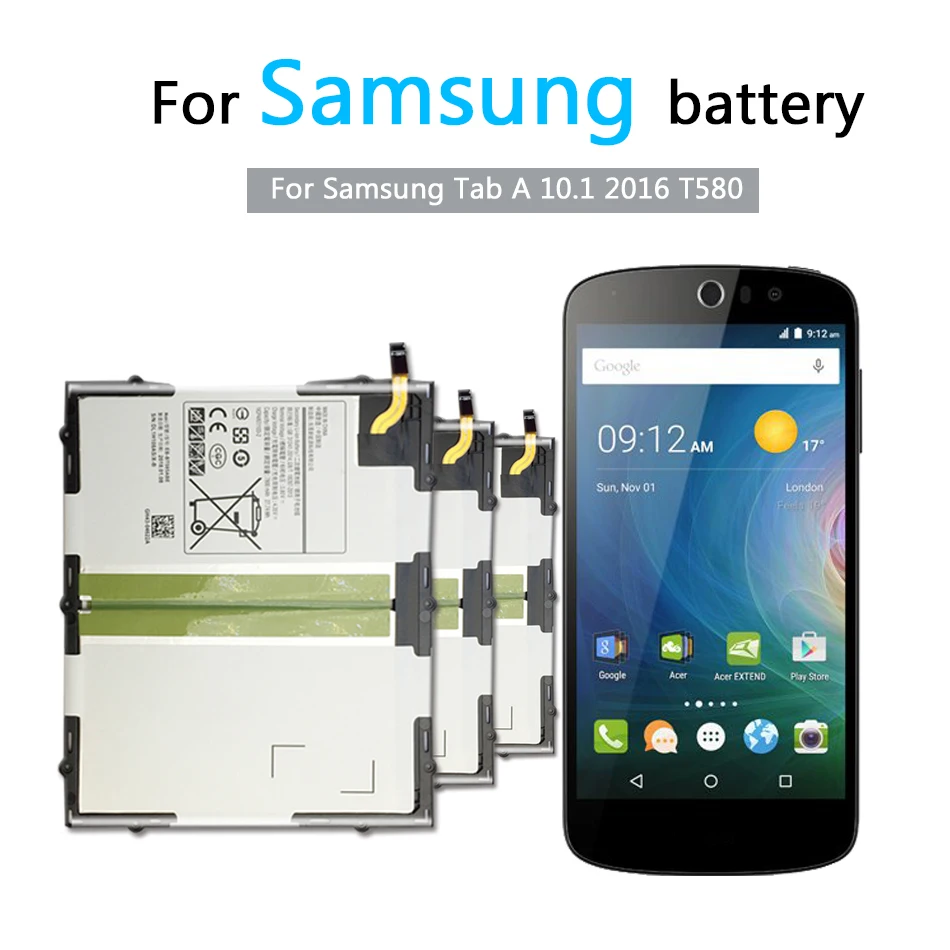 7300 мАч EB-BT585ABE Сменный аккумулятор для samsung Galaxy Tablet Tab A 10,1 T580 SM-T585C T585 T580N