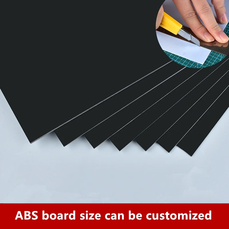 

5PCS black ABS production material plate 100 x200mm train styrene production board house landscape construction of DIY toy model