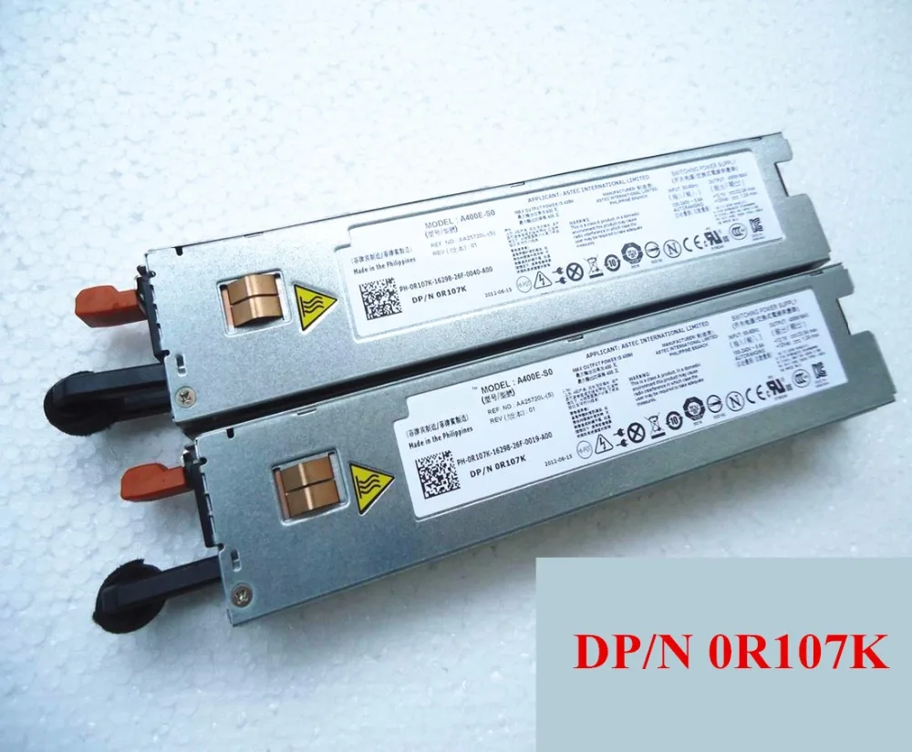 

For PowerEdge R310 Power Server Power Supply D400E-S0 DP/N 0R107K R107K DP/N 0T130K T130K