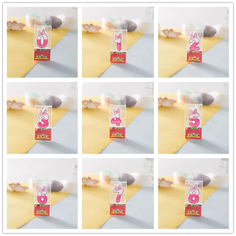 

Minnie Mouse Digital Shape Happy Birthday Cake Candle Boy Girl's Year Old Candle and Cake Flag Birthday Child Gift Cake Birthday