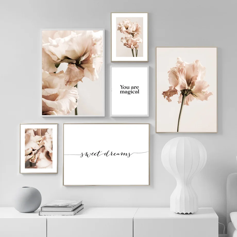 

Nordic Flower Quote Modern Print Picture Wall Art Posters And Prints Canvas Poster Home Decoration Living Room Painting